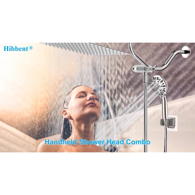 Hibbent All Metal Showerhead,10' - Square 10'' - Matte Black