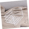 Kisangel White Iron Mesh Storage Basket Collapsible Picnic Basket Easy