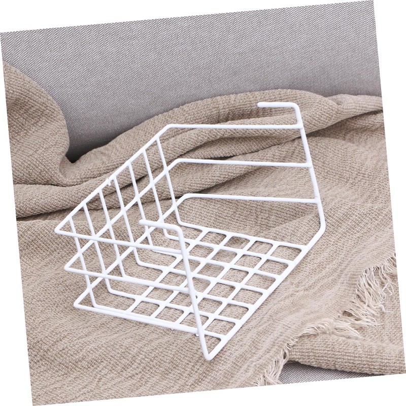 Kisangel White Iron Mesh Storage Basket Collapsible Picnic Basket Easy