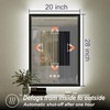 JSneijder 20x28 Inch Black LED Bathroom Mirror, 3000K/4500K/6000K, Lighted Bathroom