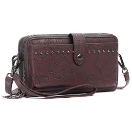 SENDEFN Wallet Purses for Women Small Leather Crossbody Clutch Women Wristlet Purses RFID Card Holder Crossbody Cellphone Bag
