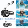 Ahvqevn Snorkel Mask Foldable Diving Mask Set Anti-Fog Professional Snorkeling