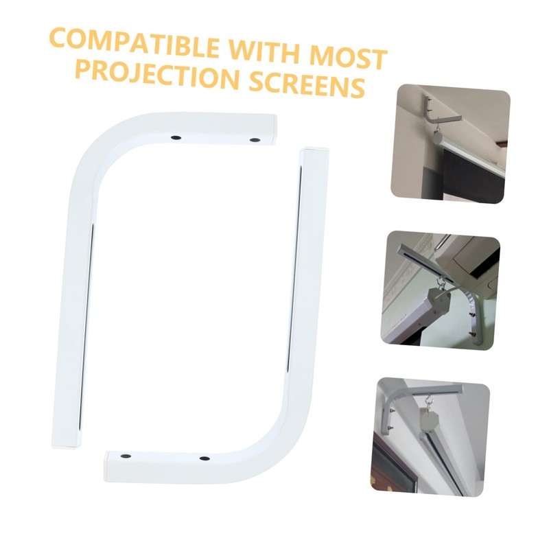 COHEALI 2pcs Projector Screen Mount Bracket Wall Hanging Hook Bracket