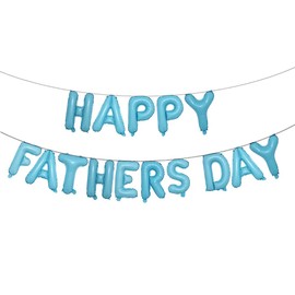 Happy Fathers Day Balloons Banner 16 Inch Happy Fathers Day Banner for Happy Fathers Day Decorations Balloons for Fathers Day Party Decorations | Father Day Decorations (Fathers Day Light Blue)