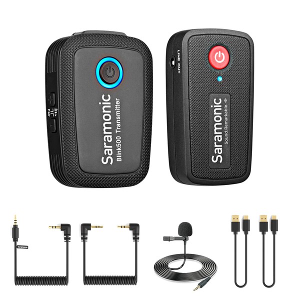 Saramonic Microphone Blink500 B1, 2.4GHz Wireless Lavalier Microphone System Compatible