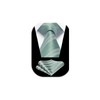 HISDERN Men's Tie Formal Stripes Tie with Pocket Square Set