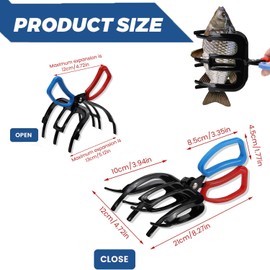 3 Claw Fish Gripper Stainless Steel Fishing Gripper Tool Must Have Fishing Pliers Multi Functional Fish Catching Tool for Freshwater Fish Essential Fishing Accessories (2)
