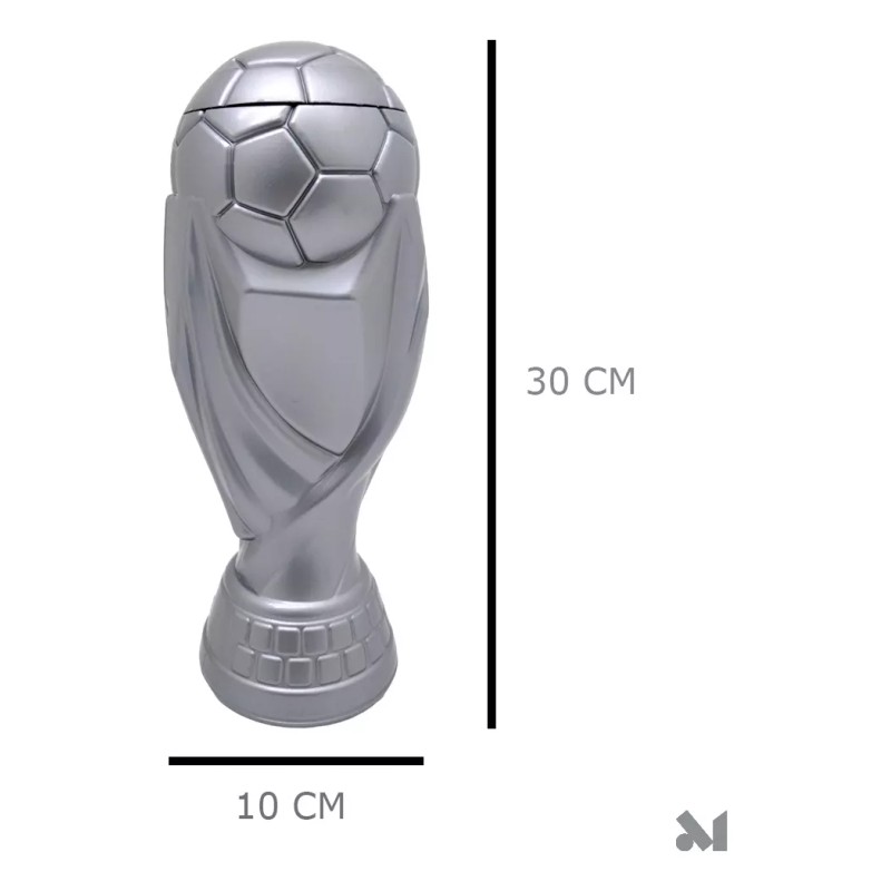 Farvisan 10 Pack Trofeo Copa Mundial Alcancía Vaso Fultbol 1.6l