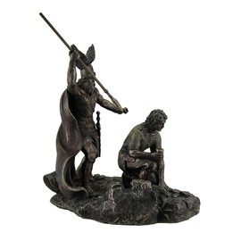 Veronese Design Nibelungenlied Siegfried's Tod Hagen Killing Siegfried Bronze Finish Statue