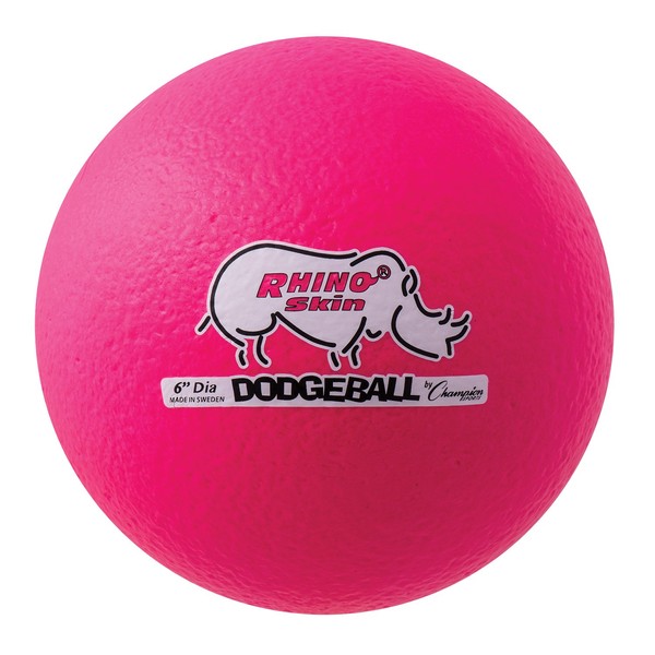 Champion Sports Rhino Skin Dodgeball (Single, Neon Pink, 6")