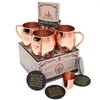 Krown Kitchen Hammered Moscow Mule Copper Mugs Set of 4
