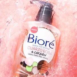 Bior, Limpiador Purificador Cuarzo Rosa y Carbn, de uso diario, purifica naturalmente los poros y energiza la piel, apto para veganos, 200 mL         
