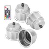 LED Cup Holder, 4Pcs DC 12V RGB Stainless Steel Beverage