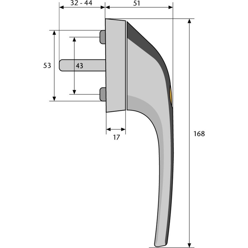 ABUS FG300 Lockable Window Handle White