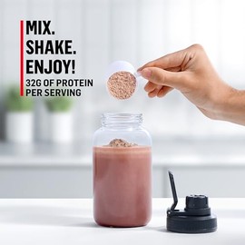 Muscle Milk Genuine Protein Powder, Chocolate, 1.93 Pounds, 13 Servings, 32g Protein, 2g Sugar, Calcium, Vitamins A, C & D, NSF Certified for Sport, E