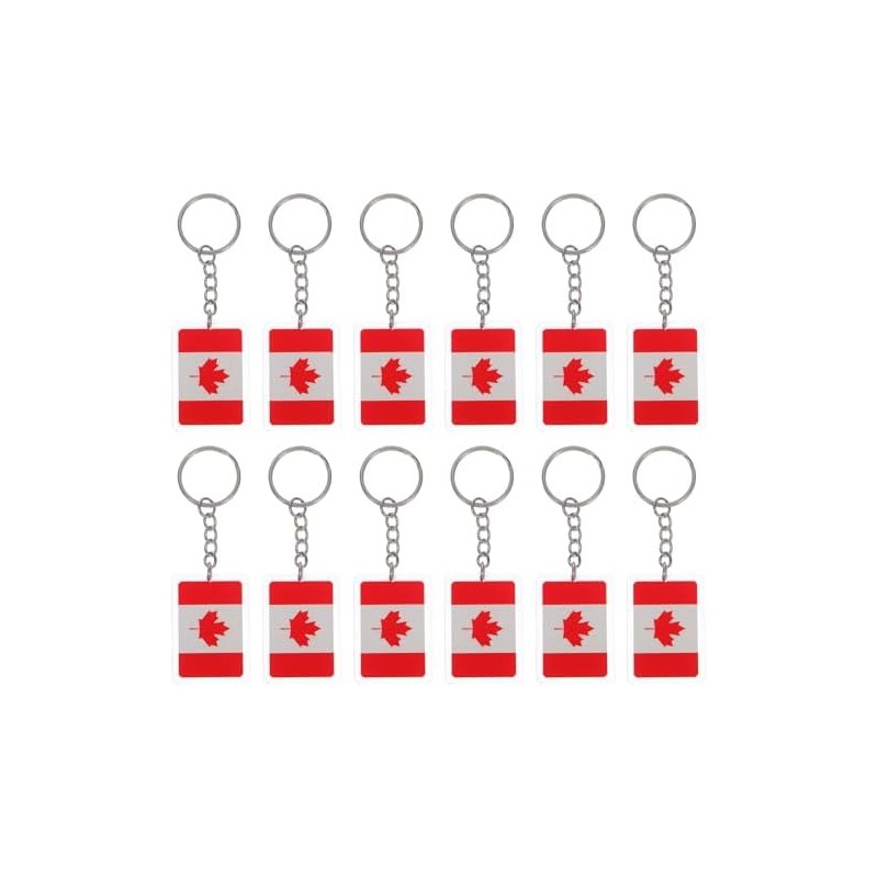Beavorty 12piezas Llavero Canadiense Llavero Bandera De De De De
