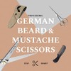 ONTAKI Professional German Steel Beard Scissors Men's Mustache Scissors with