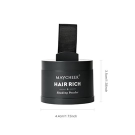 2 unidades de polvo de línea capilar mágica instantáneamente línea capilar sombra cubierta rápida corrector de raíz de cabello con toque esponjoso, cubierta de raíz para adelgazar el cabello, impermeable, no pegajoso #B