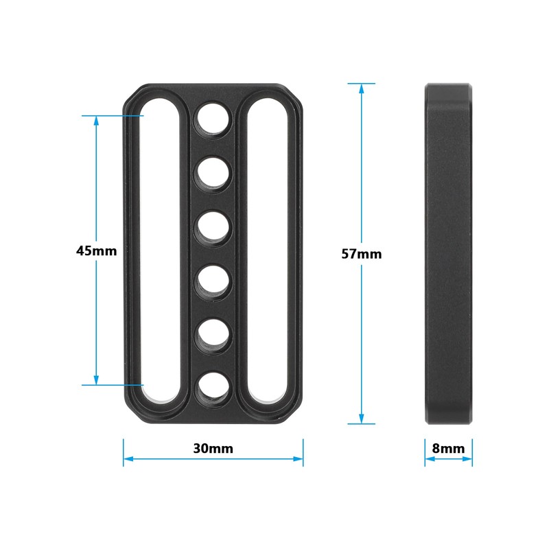 CAMVATE Mini Cheese Plate with Countersunk Slots & 1/4"-20 Threads-3674