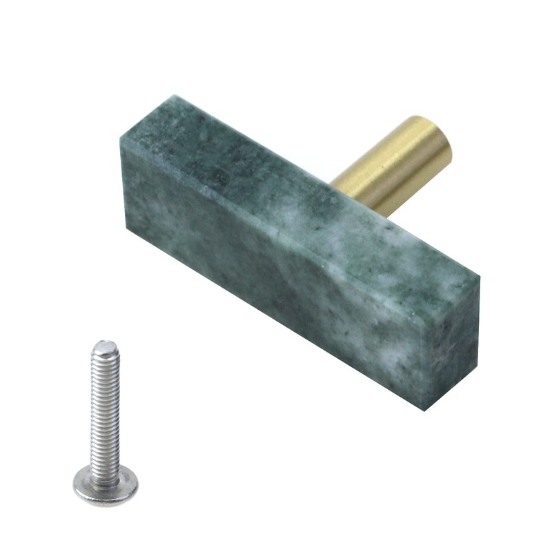 Woogim 4PCS Green 2" Square Single Hole Furniture Hardware Cabinet