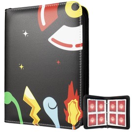 Trading Card Binder, 400-Card Capacity, 50 Removable Page Carrying Case Binder Book Folder Storage for Boys Girls