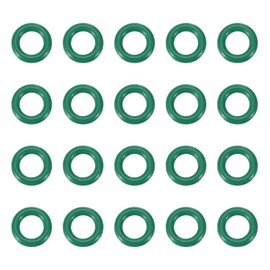 PATIKIL Fluorine Rubber O-Ring 7mm OD 4mm ID 1.5mm Width, 20Pcs Metric FKM Sealing Gasket Replacement for Seal Plumbing and Faucet Hose Machinery Plumbing Valves, Green