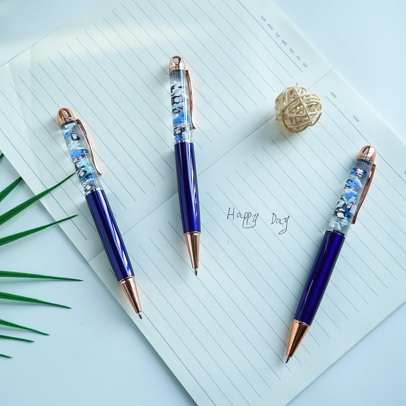 Sikyby Penguin Snowflake Animal Funny Pens Cute Floater Floating Liquid