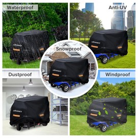 SRIMMIT - Funda de almacenamiento para scooter de movilidad mejorada, resistente al agua, anti-UV, duradera con tira impermeable, tiras reflectantes, 4 hebillas y bolsa de almacenamiento grande