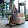 SHW Mobile Height Adjustable Laptop Rolling Cart with Height Adjustment
