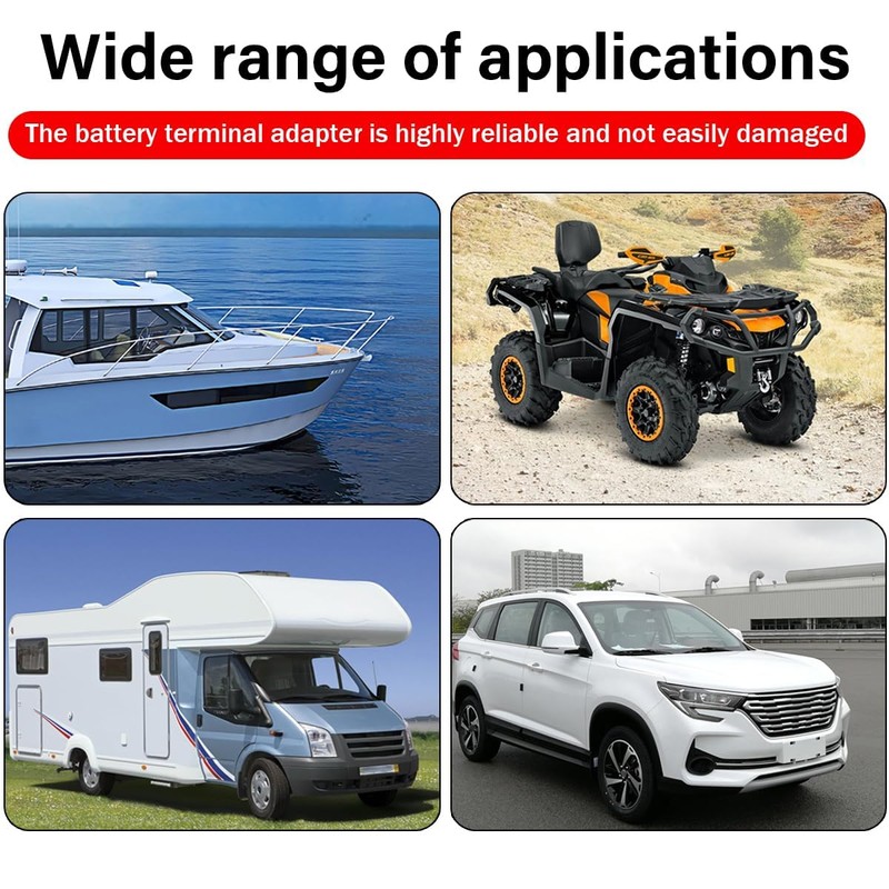 BELOMI 2 Pack Car Side Post Battery Terminal Brass Stud,