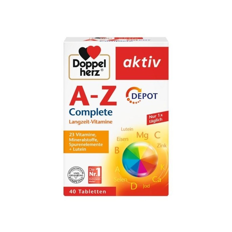 Doppelherz Aktiv A-Z Complete Depot Dietary Supplement with Vitamins-Minerals-Trace Elements