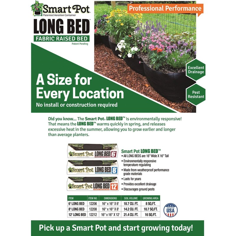 Smart Pot Long Bed - 8 Foot