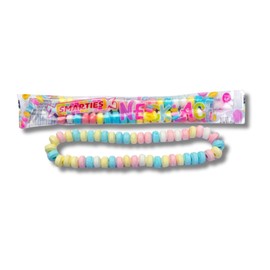 Smarties Candy Necklace - Individually Wrapped Fruit Flavored Hard Candy on Stretch String - Perfect Party Favors - 4 Necklaces Per Bag - Pack of 2, 2.9 Ounce Bags By Lyza's Sweet's & Treats