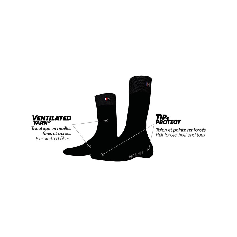 MONNET Unisex_Adult JARRETTE IR-Reflex Crew Socks, Black, 45