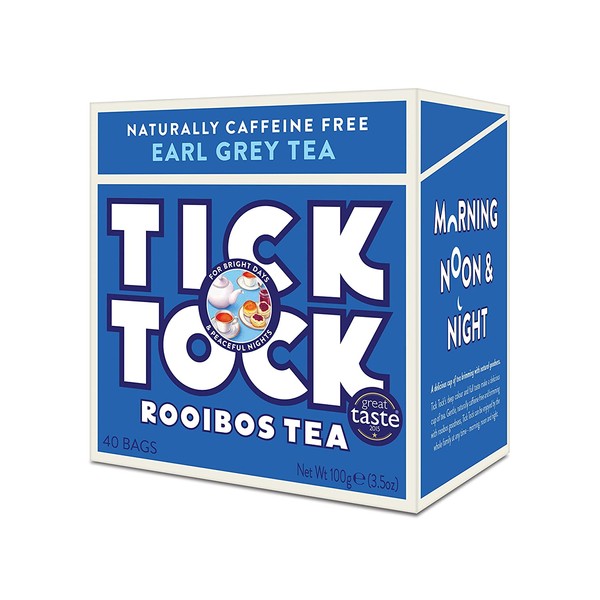 TICK TOCK TEAS Earl Grey Rooibos Tea, 3.5 Ounce