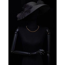 COOLSTEELANDBEYOND Gold Mesh Chain Necklace, Textured Woven Design, Stainless Steel Hip Hop Necklace, 20 Inches