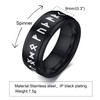 nylry Viking Fidget Rings for Men Runes Anxiety Ring Stainless