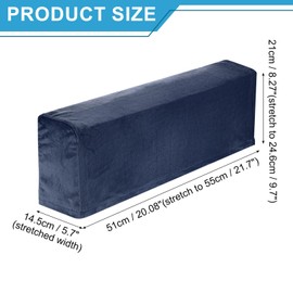 uxcell 4Pcs Stretch Armrest Covers, Polyester Soft Armchair Slipcovers Couch Recliner Arm Cover for Chair Sofa Protector, Blue