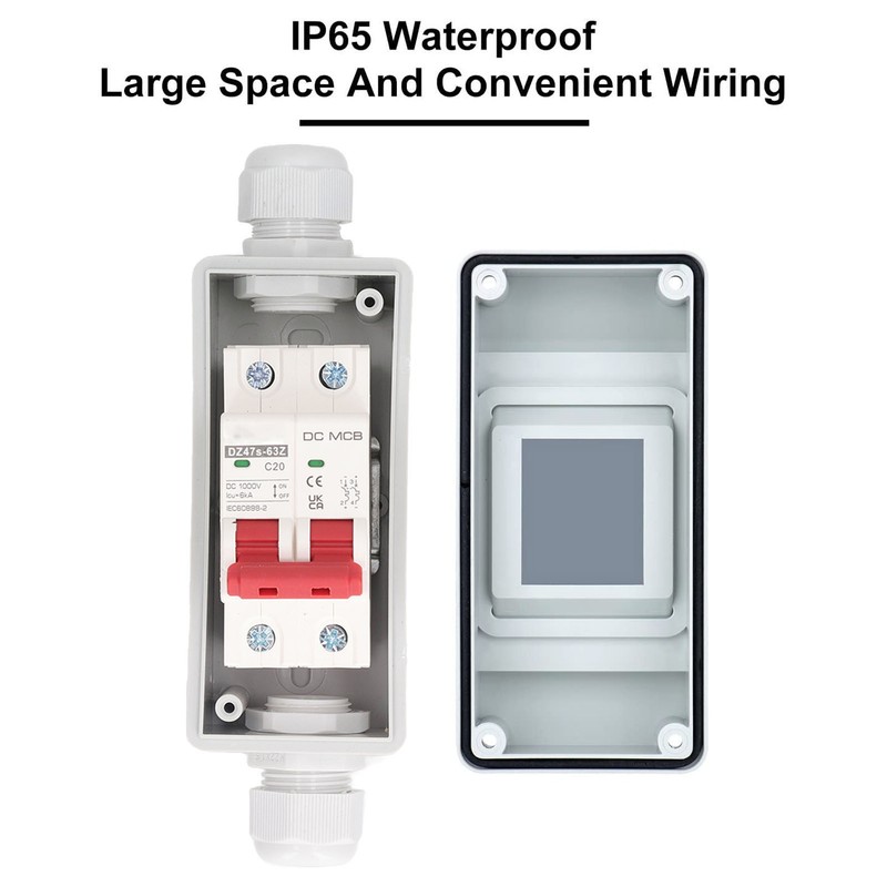 2P Miniature Circuit Breaker IP65 Waterproof Disconnect Switch for Solar