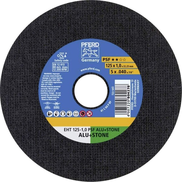 PFERD Cutting Disc PSF Aluminium + Stone Pack of 10