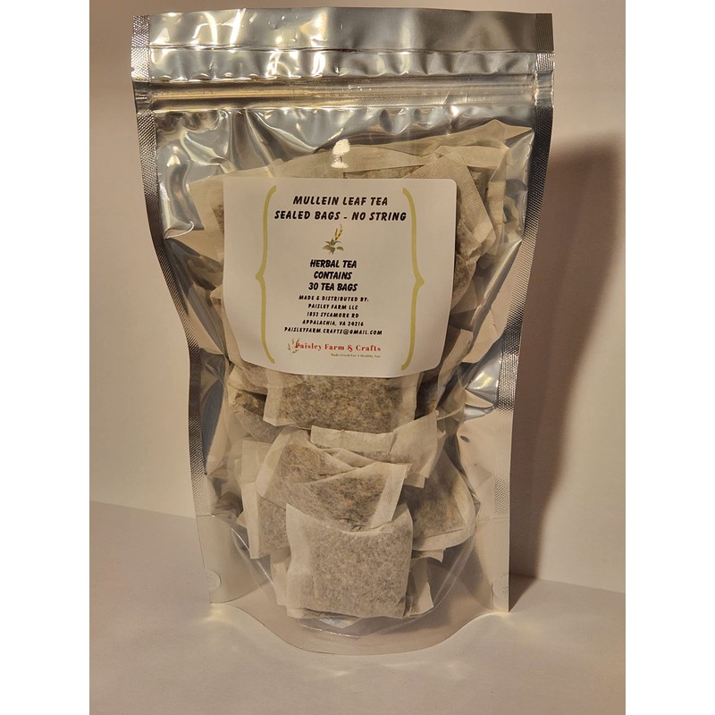 Mullein Leaf Tea Bags - All Natural Wildcrafted (30)