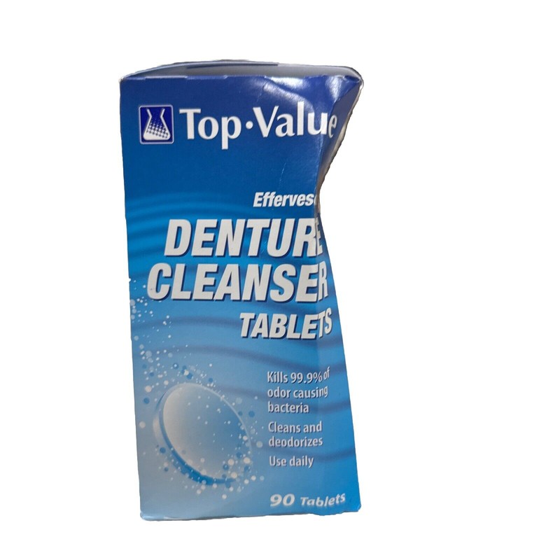 Top-Value Effervescent Denture Cleanser Tablets - 90 Tablet