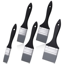 5 Pieces Silicone Paint Brush Set, Color Shaper Silicone Brushes Flat Flexible Painting Tool for Acrylic Water Based Paints Gouache Oil (1 Inch, 1.5 Inch, 2 Inch, 2.5 Inch, 3 Inch)