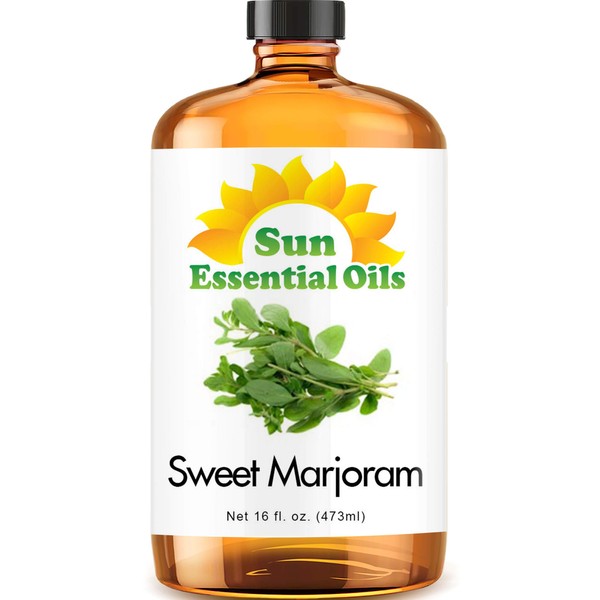 Sun Essential Oils 16oz - Marjoram (Sweet) Essential Oil - 16 Fluid Ounces