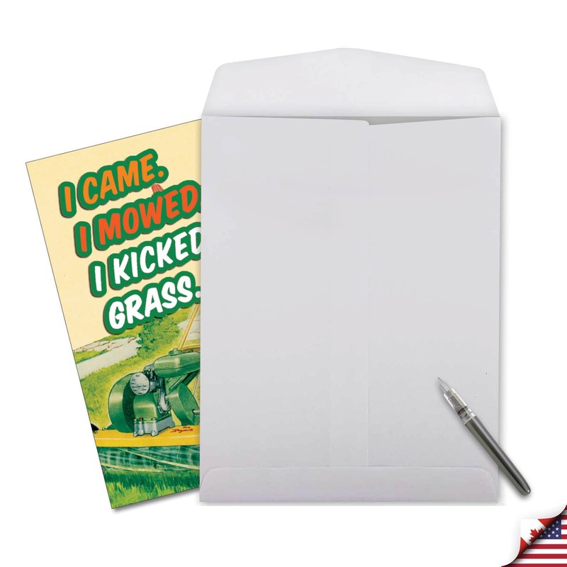 J9725 Jumbo Funny Birthday Father Card: K Grass With Envelope