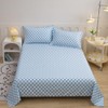 CLOTHKNOW Blue White Plaid Queen Sheet Sets Checker Bedding Sheets