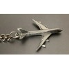 BOEING PASSENGER JET AIRPLANE PILOT KEY CHAIN / Pewter on