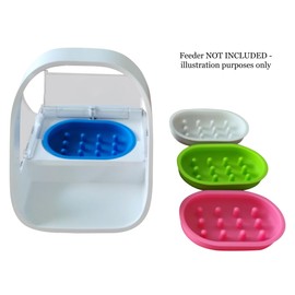 Slow Feeder Bowl Compatible with Sureflap Surefeed Feeders - BPA Free & Dishwasher Safe Silicone Slow Feeder Bowl for Small & Med Breed, Non-Slip Puzzle Cat Food Bowl, Perfect for Fast Eaters (Blue)