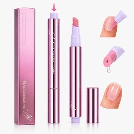 2 Pack 2-in-1 Ceramic Cuticle Oil Pusher Pen for Nail Care | Gently Softens Dry Dead Skin & Deeply Nourishes Cuticles | Hydrating & Conditioning Nail Care, Portable Manicure Tool for Home & Salon Use