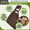 AMES Leaf Scoops Hand Rake Set with Collapsible Pop-Up Garden